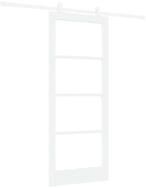 vidaXL Haust&uuml;r Schiebet&uuml;r ORKDAL Wei&szlig; 83 x 202 cm Massivholz Kiefer und Glas