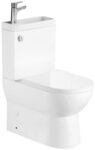 Aqualine Tiefsp&uuml;l-WC JALTA HYGIE WC-Kombi mit Waschbecken, Rimless,