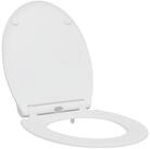 vidaXL WC-Sitz Toilettensitz Wei&szlig; 45,5 x 37,5 x 3,8 cm Duroplast (1-St)