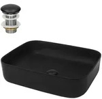 LuxeBath Waschbecken Waschtisch Aufsatzwaschbecken aus Keramik f&uuml;r Badezimmer /