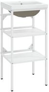 vidaXL Badezimmerspiegelschrank Badezimmer-Waschtischgestell mit Waschbecken...