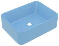 vidaXL Waschbecken Luxus-Waschbecken Matt Hellblau 41x30x12 cm Keramik