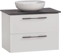 Schildmeyer Waschtisch Maxim, Mattwei&szlig; + Marmor (3-St), Made in Germany