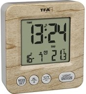 TFA Dostmann Wecker 60.2567.08 Funk Wecker Holz, Braun Alarmzeiten 1
