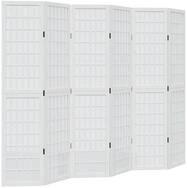 vidaXL Paravent 40 x 180 cm 6-tlg Raumteiler Paravent Trennwand Spanische Wand...