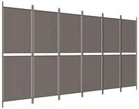 vidaXL Raumteiler 6-tlg. Paravent Anthrazit 300x180 cm Stoff, 1-tlg.
