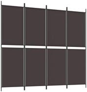 vidaXL Raumteiler 4-tlg. Paravent Braun 200x180 cm Stoff, 1-tlg.