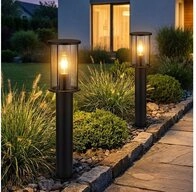 GLOBO LIGHTING Au&szlig;en-Stehlampe, Leuchtmittel nicht inklusive, 2x Stehlampe...