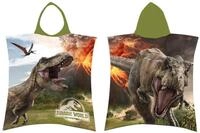 Jurassic World Badeponcho f&uuml;r Kinder Hochwertiger Frottee aus 100 % Baumwolle
