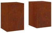 vidaXL Blumenst&auml;nder Pflanzenst&auml;nder 2 pcs Rostig 24 x 24 x 35 cm...