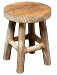 Spetebo Blumenhocker Teak Blumenhocker - natur / &Oslash; 17 cm (Packung, 1 St.,