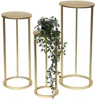 DanDiBo Blumenhocker Metall Gold Rund Blumenst&auml;nder 96510 3er Set (3er Set)