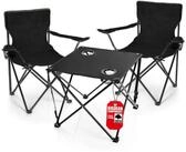 BigDean Campingstuhl 2 St&uuml;ck Faltstuhl & Campingtisch praktisch & ideal f&uuml;r
