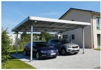 Home Feeling Doppelcarport Carport f&uuml;r 2 Autos inkl. 15 Module mit Dachverkleidung &