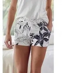 LASCANA Schlafshorts mit floralem Druck wei&szlig; 32/34