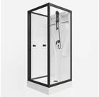 Schulte Komplettdusche Juist schwarz, BxT: 80x80 cm, Sicherheitsglas, Komplett...