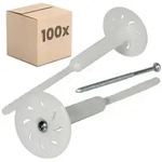 PROTEKTOR Schrauben- und D&uuml;bel-Set D&auml;mmstoff-Schraubd&uuml;bel &Oslash;8mm mit...