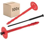 PROTEKTOR Schrauben- und D&uuml;bel-Set D&auml;mmstoffd&uuml;bel &Oslash;10mm, Schlagd&uuml;bel mit