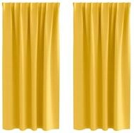 vidaXL Vorhang Verdunkelungs-Vorh&auml;nge mit Ringen 2 pcs Senfgelb 175 x 140 cm...