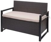 PROREGAL&reg; Poly-Rattan 2er/3er Sitzbank Truhenbank Breite 117cm/164cm