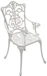 DEGAMO Gartensessel Jugendstil (1-St), Farbe weiss, Aluguss rostfrei