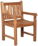 MR.DEKO Gartenstuhl Moin Gartensessel aus Teak, wetterfester Balkonstuhl,...