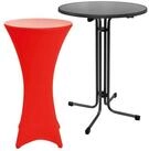 Beautissu Stehtisch Outdoor Stehtisch Sylt, klappbar, &Oslash;70cm, Rot, mit Husse,