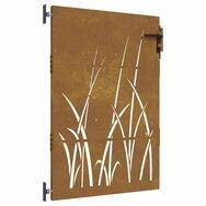vidaXL Gartentor Gartentor 85x125 cm Cortenstahl Gras-Design