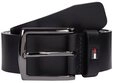 Tommy Hilfiger Lederg&uuml;rtel DENTON 3.5 cm breit EXT Einfachdornschlie&szlig;e, Metalllogo