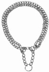 TRIXIE Hunde-Halsband Zug-Stopp-Kettenhalsband, 2-reihig - diverse - 45 cm/2,5 mm,