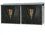 Quick Star Kaminholzregal Au&szlig;en Aluminium 2er Set Pro mit / ohne Wetterschutz,