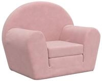 vidaXL Kindersofa, Schlafsofa f&uuml;r Kinder Rosa Weich Pl&uuml;sch