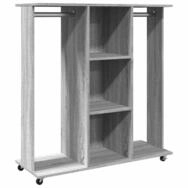 vidaXL Stoffschrank Kleiderst&auml;nder mit Rollen Grau Sonoma 102x38x110 cm (1-St)