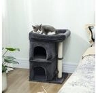 PawHut Kratzbaum mit Katzenbetten, Spielb&auml;llen, Geeignet f&uuml;r 1-2 Katzen bis 7...