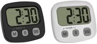 TFA Dostmann Stoppuhr 2er Set Digitaler Timer mit Stoppuhr und Uhrzeit Stoppuhr