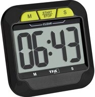 TFA Dostmann Intervall-Timer Timer und Stoppuhr mit gro&szlig;en Ziffern 38.2054.01,...