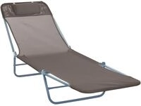 MODFU Gartenliege Sonnenliege Relaxliege Gartenliege 2-Beinliege faltbar braun,