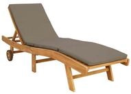 vidaXL Gartenliege Sonnenliege Braun und Taupe Polyester, 1 St.