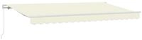 vidaXL Markise Einziehbare Markise Creme 350 x 200 cm Stoff (1-St)