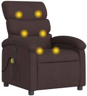 vidaXL Sessel Massagesessel Dunkelbraun Stoff (1-St)