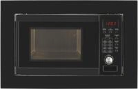 exquisit Einbau-Mikrowelle EMW20.1G schwarz, 20 l, Schonend Auftauen,schnell