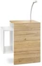Vladon Nachttisch Queens (Nachttischschrank mit 2 Schubladen, und 1 seitlichem...