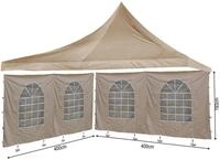 Quick Star Pavillon-Ersatzdach Ersatzdach 4x4m mit 2 2eitenw&auml;nden 400x193cm...