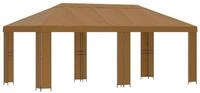 vidaXL Partyzelt Garten Pavillon 6 x 3 m Beige Polyester und Stahl 190