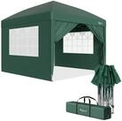 Zelsius Faltpavillon Faltbarer Pavillon 3x3 m mit Seitenw&auml;nden, Gr&uuml;n,...