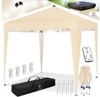 KESSER Pavillon, Faltpavillon 3x3m mit LED Beleuchtung Solar Fernbedienung
