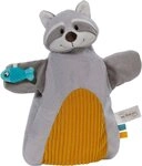 Nici Schmusetuch My first NICI, Handpuppe Waschb&auml;r 2in1 26x25 cm, sanfte...