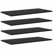 vidaXL B&uuml;cherregal Regalbrett 4 pcs Schwarz 80 x 40 x 1,5 cm Holzwerkstoff,...