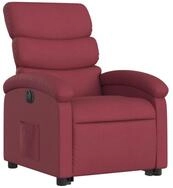 vidaXL Sessel Relaxsessel mit Aufstehhilfe Elektrisch Weinrot Stoff (1-St)