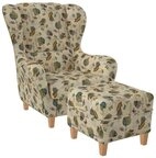 Supellex Ohrensessel Sofia Relaxsessel mit Hocker &ndash; Provence Lavendel